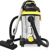 ROYAL SWISS ED-012 Aspirateur Eau & Poussière – 1200W – Cuve Inox 30L – Puissante Aspiration 18 kPa – Avec Filtre HEPA & Fonction Soufflage