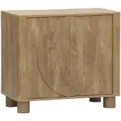 Sweeek Klein kastje houtdecor 2 omkeerbare deuren 80cm Mangohout effect