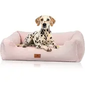 Knuffelwuff orthopedisch hondenbed met zacht konijnenbont-imitatie Schnuffelupagus XL Roze