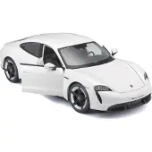 Bburago Porsche Taycan Turbo S 1:24 modelauto wit