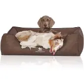 Knuffelwuff Hondenbed Scottsdale van kunstleer XXL 120 x 85cm bruin