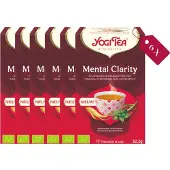 Yogi tea Mental Clarity Bio - Biologische Kruidenthee met Tulsi, Salie en Kardemom voor Mentale Helderheid en Focus - Tray van 6 Stuks