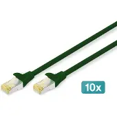 Digitus DK-1644-A-010-G. patchkabel, Cat. 6A, S/FTP, 1,0 meter, groen, set