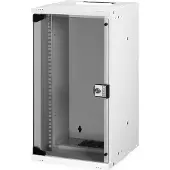 Digitus 10" 12U wandgemonteerde netwerkkast, SOHO PRO 595 x 315 x 300 mm, glazen deur, grijs, niet gemonteerd, 30 kg