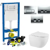 Sanindusa Geberit UP100 Toiletset set71 Sanibold met Delta Drukplaat