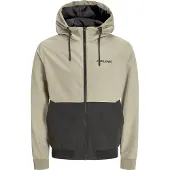 Jack & Jones Tussenjas 'JJERush' lichtbruin / zwart