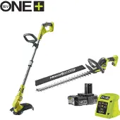 Ryobi ONE+ 18V Accu Heggenschaar en 30cm Grastrimmer Combokit