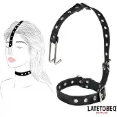 Latetobed - halsband met neushaak - zwart