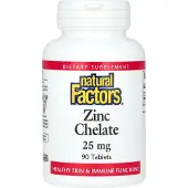 Natural Factors , Zink Chelate, 25 mg, 90 Tabletten