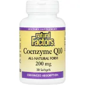 Natural Factors - Co-enzym Q10 200 mg, 30 zachte capsules