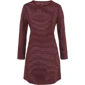 JOOP! Nachthemd 'Cosy' donkerrood / wit