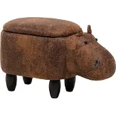 Beliani HIPPO - Hocker - Bruin - Kunstleer