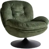 Beliani NOLVIK - Fauteuil - Donkergroen - Fluweel