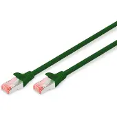 Digitus DK-1644-100/G RJ45 Netwerkkabel, patchkabel CAT 6 S/FTP 10.00 m Groen Halogeenvrij, Verdraaide paren, Snagless, Vlambestendig 1 stuk(s)