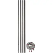 Dehn bevestigingsset voor zijdelingse luchtaansluitstangen StSt D10mm - 819184