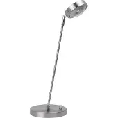 MEGATRON LED-bureaulamp Ottica, dimbaar, alu / grijs / zink, Werkkamer / Kantoor, metaal, Modern, LED bureaulamp