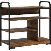 HOMCOM -Schuhregal-Spanplatte, Metall-70Lx 30B x 65H cm-Braun