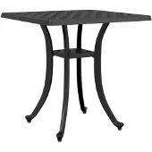 vidaXL Tuintafel 53x53x53 cm gietaluminium zwart