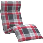 vidaXL Opvouwbare ligstoel Rood Geruit Patroon 175x54x8,5 cm Oxford Stof