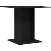 vidaXL Eettafel Zwart Eiken 80x80x75 cm Bewerkt Hout