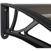 vidaXL Deurluifel 350x75 cm polycarbonaat zwart