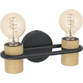 Eglo Wandlamp Chieveley met houtlook - 1x E27