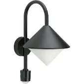 ALBERT LEUCHTEN Wandlamp buiten met bewegingssensor JOLANDA, zwart, Aluminium, Modern