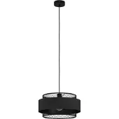Eglo Zwarte hanglamp Bazely Ø 40cm - 1x E27