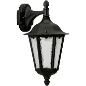 ALBERT LEUCHTEN Wandlamp buiten 1819, dimbaar, zwart, Aluminium, Landelijk, Wandlamp buiten