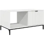 vidaXL Salontafel Wit 90 x 49 x 46 cm Bewerkt hout
