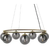 Bolia Hanglamp Orb Smoke Grey Glass / Matt Antique Brass Plated Iron 85 cm