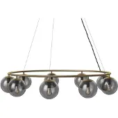 Bolia Hanglamp Orb Smoke Grey Glass / Matt Antique Brass Plated Iron 105 cm