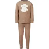 Charlie Choe velours meisjes pyjama -Puppy - Warme winter kinder pyjama - 128 - Bruin - 128 - 128 - 128 - 128 - 128 - 128 - 128 - 128