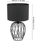 Eglo Draad schemerlamp Nimlet met antraciete kap
