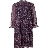 Vila Jurk 'VIFALIA' aubergine / sering / mauve / zwart
