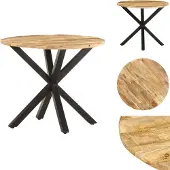 vidaXL Bijzettafel 68x68x56 cm massief mangohout