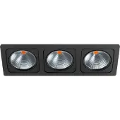 Eglo Inbouwspot | 'VASCELLO-G' LED 3x21W 2700K Zwart | IP20 Ømm