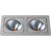 Eglo Inbouwspot | 'VASCELLO-G' LED 2x21W 2700K Zilvergrijs | IP20 Ømm