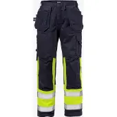 Fristads Flame high vis werkbroek klasse 1 2586 FLAM Hi-Vis geel/marineblauw maat C62 heren