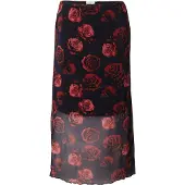 ONLY Carmakoma Rok 'CARROSETTA' lichtrood / donkerrood / zwart