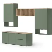 Vicco Woonwand Wido Groen 5 delen, Model 57454