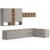 Vicco Wido Woonwand – 9 delen Grijs