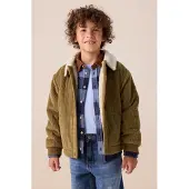 Sissy-Boy Groene reversible corduroy jas | Maat: 134-140