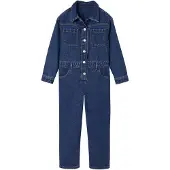 Vertbaudet Jumpsuit van denim in workerstijl voor meisjes
