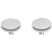 DeLOCK Klittenbandstippen, rond, zelfklevend, 64 stuks, Netwerk accessoires