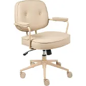 Beliani PARAMUS - Bureaustoel - Beige - Kunstleer
