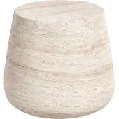 Beliani BIENTINO - Bijzettafel - Beige - Lichtbeton (MgO)