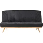 Beliani KALFAFELL - Slaapbank - Zwart - Polyester