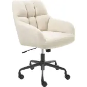 Beliani PALMDALE - Bureaustoel - Beige - Fluweel