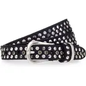B.belt Studded belt Leer 100 cm zwart
